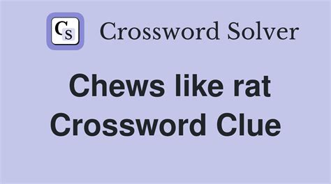 rat crossword|kind of rat crossword.